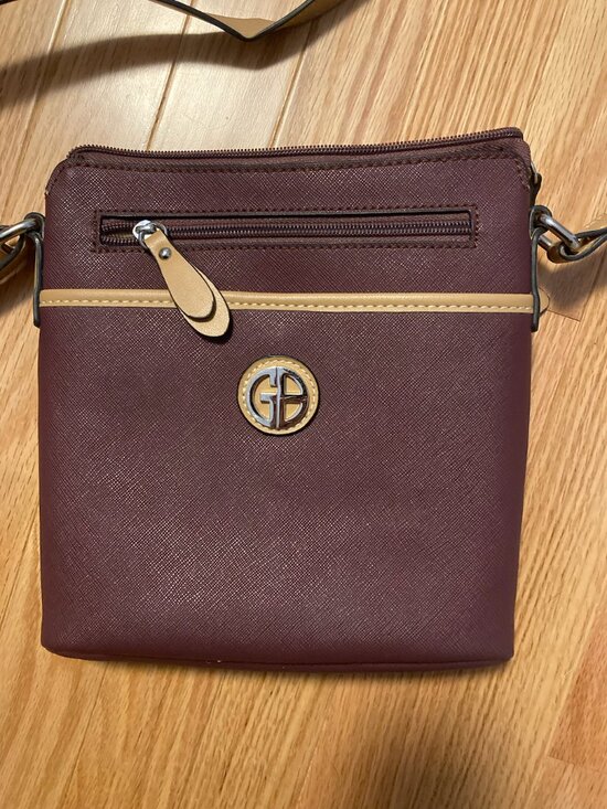 Giani Bernini Handbags - Giana Bernini Women's Saffiano Crossbody Burgundy Bag One Size